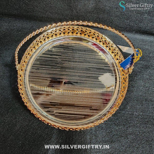 Imported 9" Tray With Handle | Silver Giftry | SGT20K360