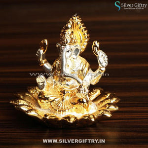 Lotus TT Ganesh 3" | Silver Giftry | SGT20K409