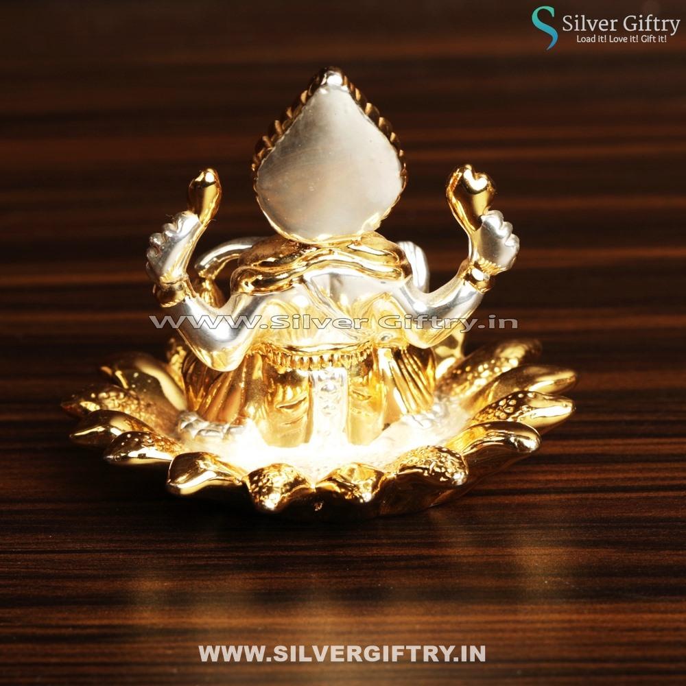 Lotus TT Ganesh 3" | Silver Giftry | SGT20K409
