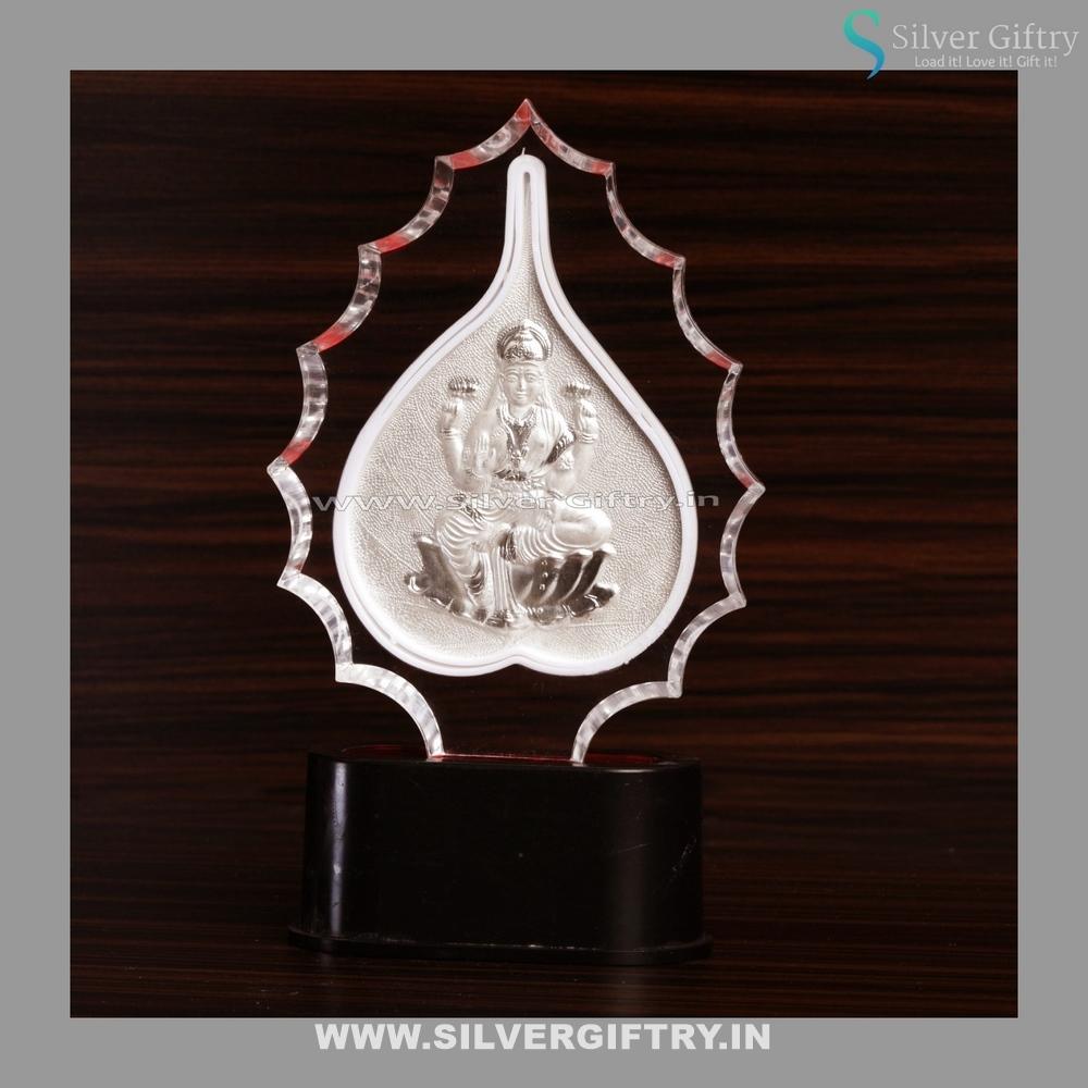 Lucky Lakshmi 3D Silver Frame | Silver Giftry