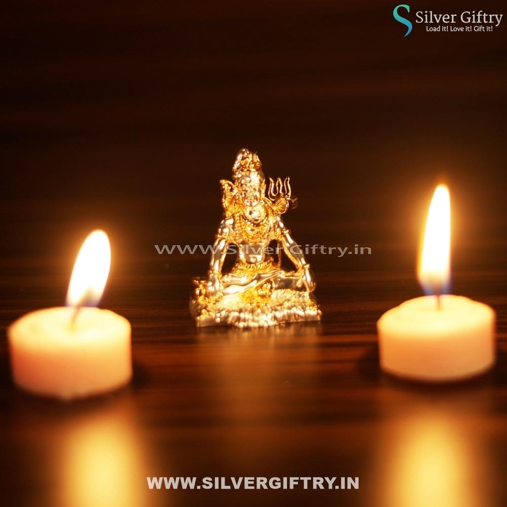 Mahashiva Idol 2" Gold | Silver Giftry | SGT20K412