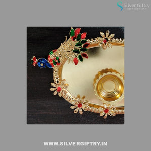 Peacock Kum Platter 6" | Silver Giftry | SGT20K436