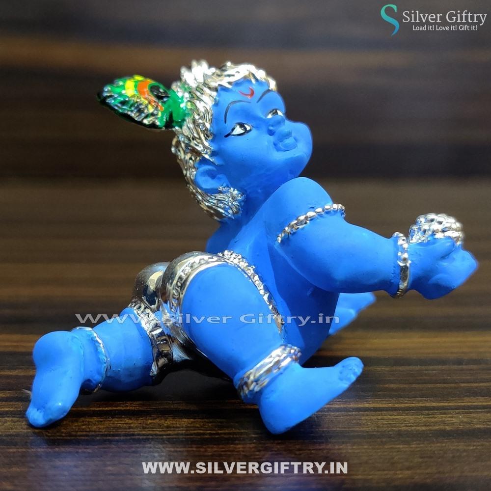 Pure Silver Baby Blue Krishna | Silver Giftry | SGT20K440
