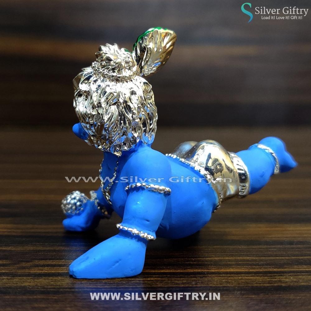 Pure Silver Baby Blue Krishna | Silver Giftry | SGT20K440