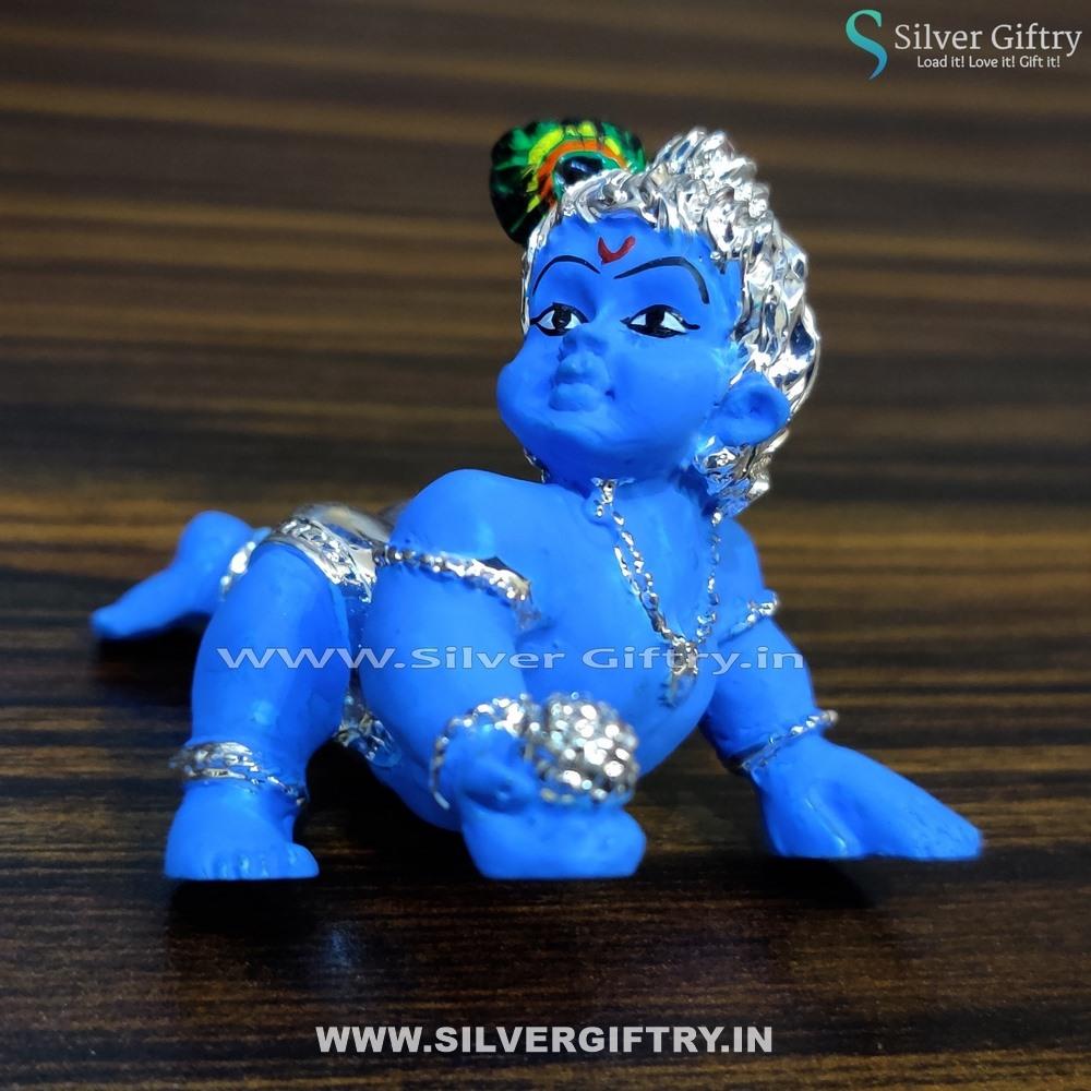 Pure Silver Baby Blue Krishna | Silver Giftry | SGT20K440