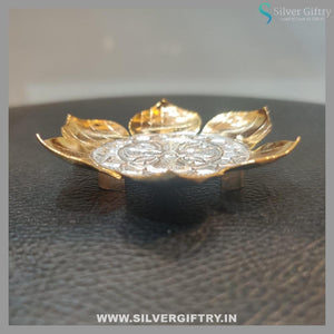 Pure Silver Kamala Lotus Stand 2" Pair 2 pcs | Silver Giftry | SGT20K449
