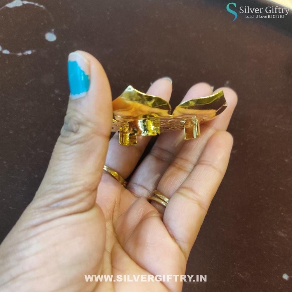 Pure Silver Kamala Lotus Stand 2" Pair 2 pcs | Silver Giftry | SGT20K449
