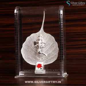 Pure Silver Leaf Ganesh Doom Idol Gift | Silver Giftry | SGT20K451