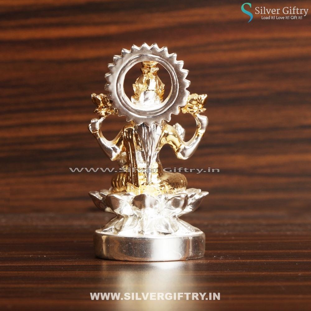 Pure Silver Lucky Lakshmi Coin Idol | Silver Giftry | SGT20K452
