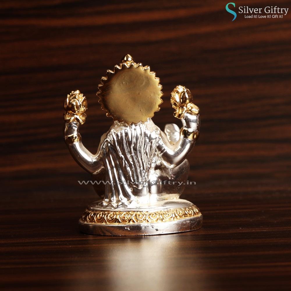 Pure Silver Lucky Lakshmi Idol Medium | Silver Giftry | SGT20K453