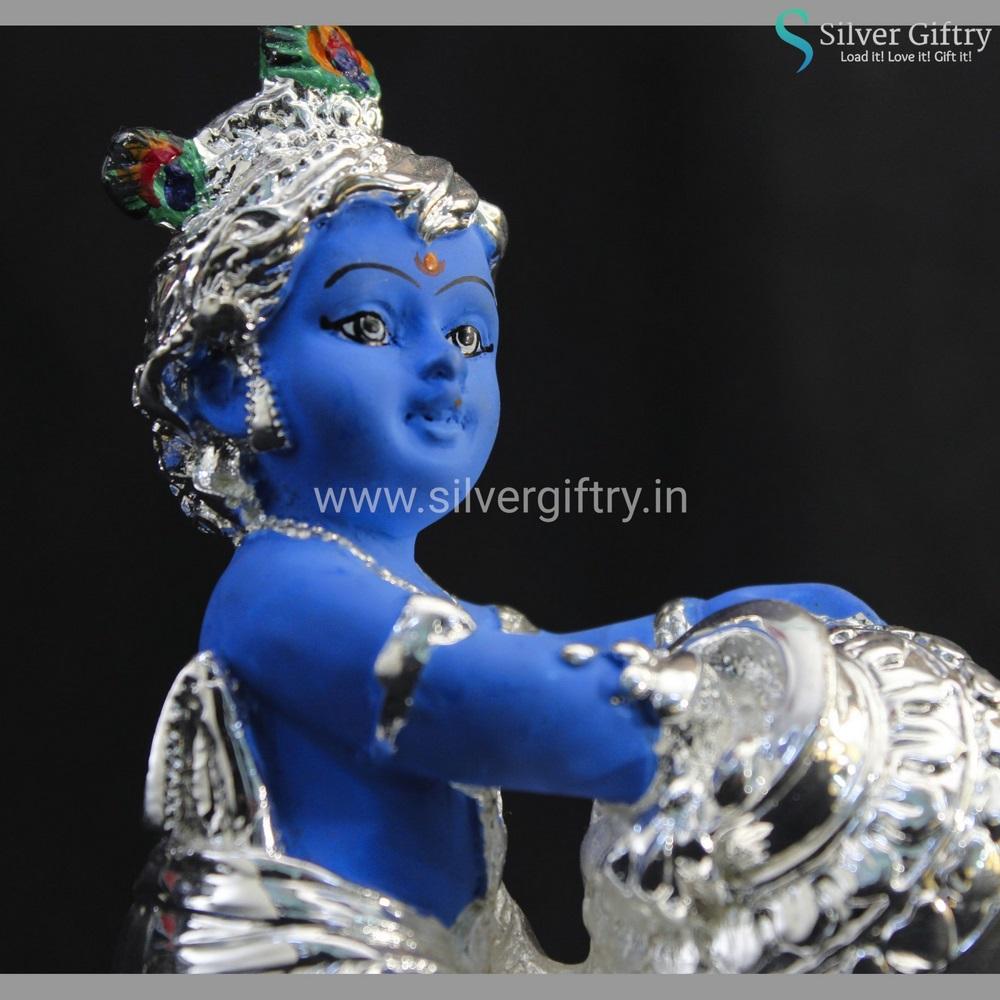 Pure Silver Pot Krishna Idol | Silver Giftry | SGT20K454