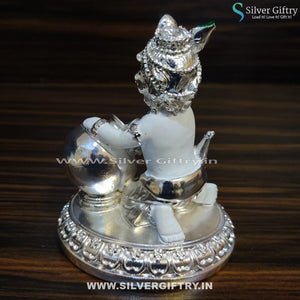 Pure Silver Pot White Pot Krishna | Silver Giftry | SGT20K455