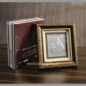 Sai Baba Silver Wood Frame | Silver Giftry | SGT20K464