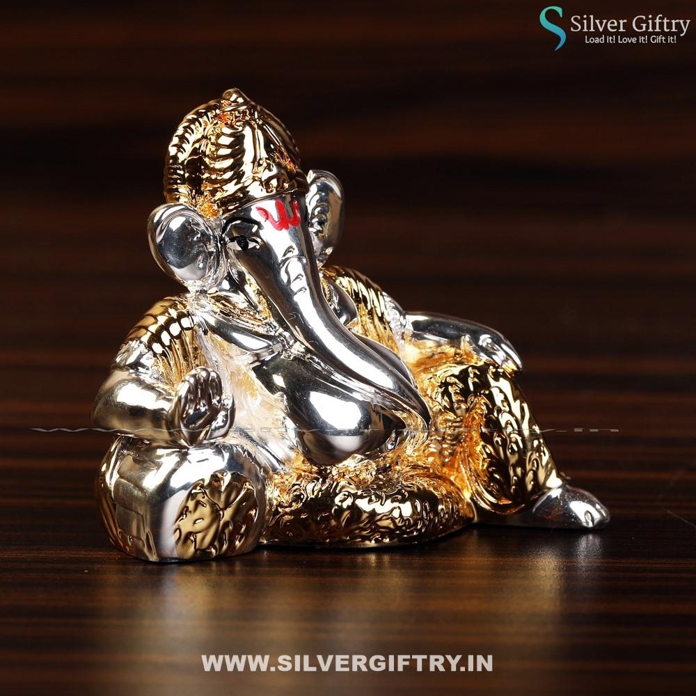 Silver and Gold Ganesh Maharaj | Silver Giftry | SGT20K468