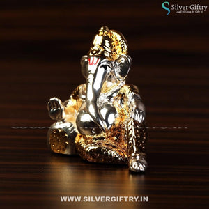 Silver and Gold Ganesh Maharaj | Silver Giftry | SGT20K468