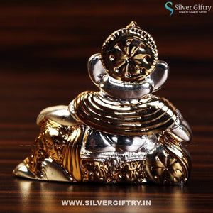 Silver and Gold Ganesh Maharaj | Silver Giftry | SGT20K468