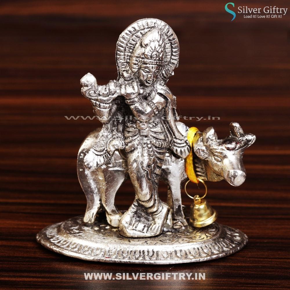 Silver Black Metal Krishna | Silver Giftry | SGT20K469