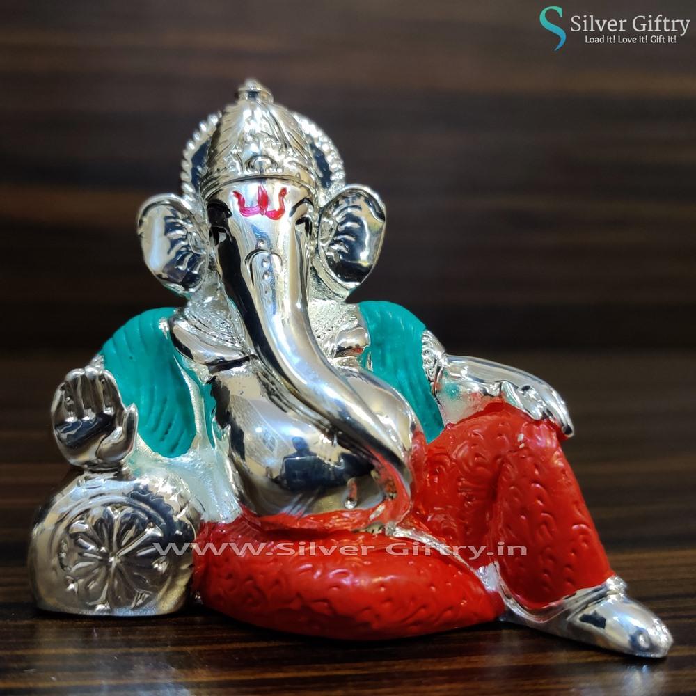 Silver Ganesh Maharaj | Silver Giftry | SGT20K474