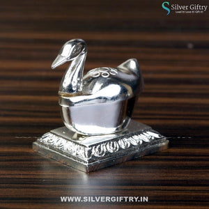 Silver Single Duck Kumkum Dabbi | Silver Giftry | SGT20K476