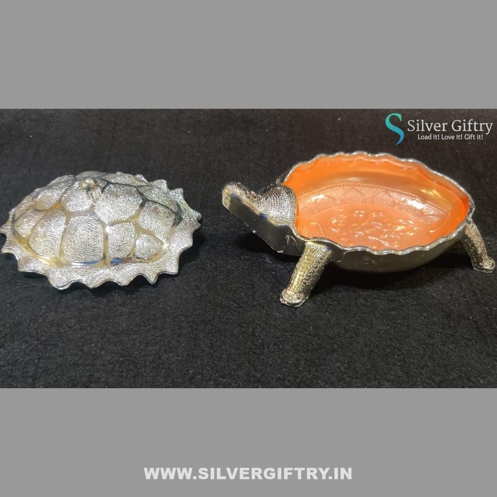 Tortoise Dry Fruit Box | Silver Giftry | SGT20K483