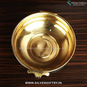 Vasthu Brass Antique Urli With Tortoise Stand | Silver Giftry | SGT20K486