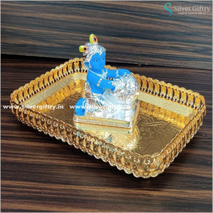8" German Silver Pooja thali | Silver Giftry | SGT20K508