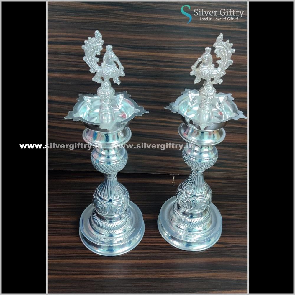 8" German Silver Pooja thali | Silver Giftry | SGT20K511