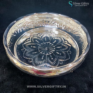 8" German Silver Pooja thali | Silver Giftry | SGT20K517