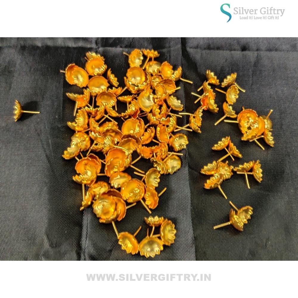 German Silver 108 Gold Mantra Flowers | Silver Giftry | SGT20K531