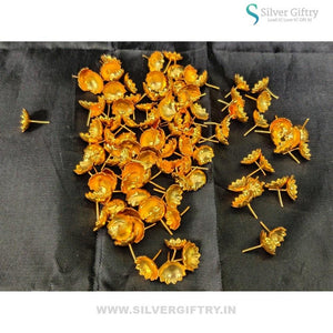German Silver 108 Gold Mantra Flowers | Silver Giftry | SGT20K531