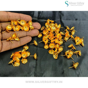 German Silver 108 Gold Mantra Flowers | Silver Giftry | SGT20K531