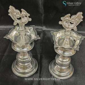 6" German Silver Deepam | Silver Giftry | SGT20K541
