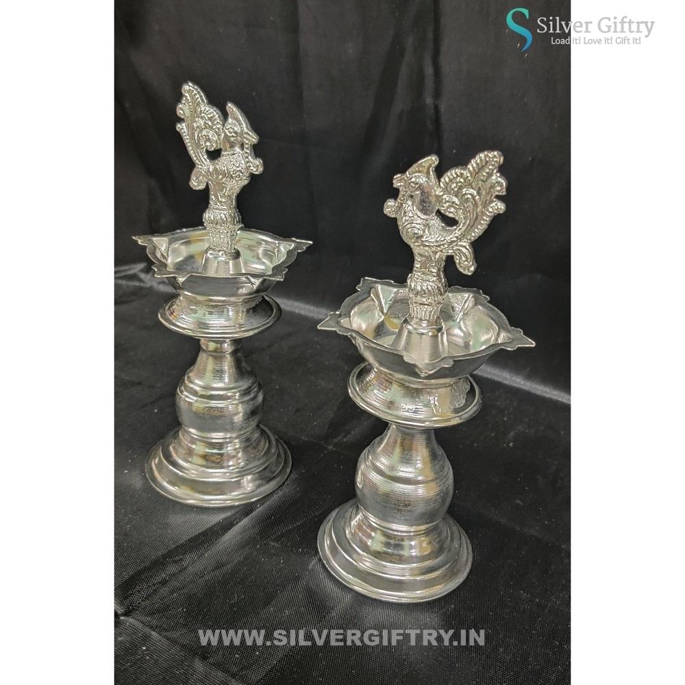 6" German Silver Deepam | Silver Giftry | SGT20K541
