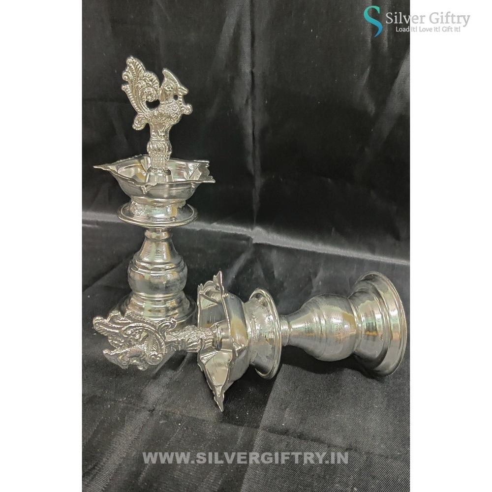6" German Silver Deepam | Silver Giftry | SGT20K541