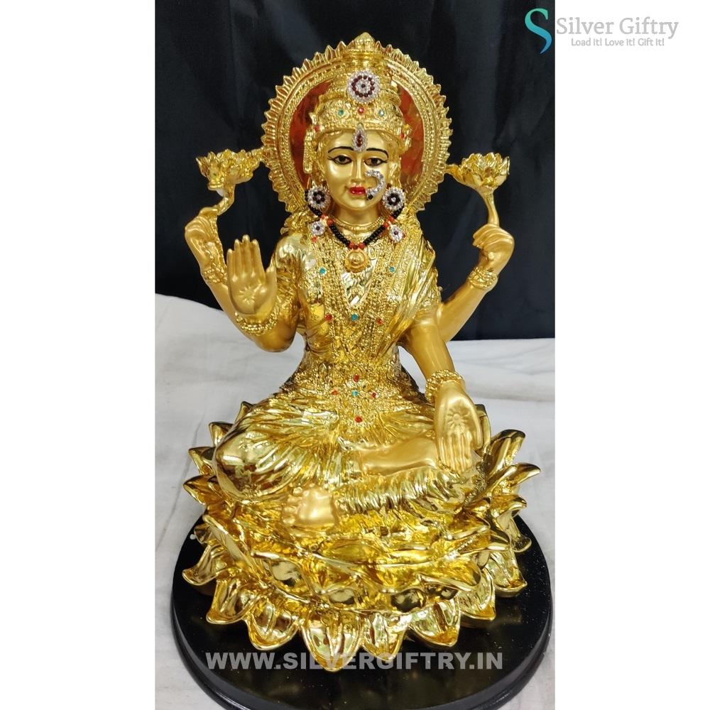 24Kr Gold Plated Maha Lakshmi Idol 12" | Silver Giftry | SGT20K543