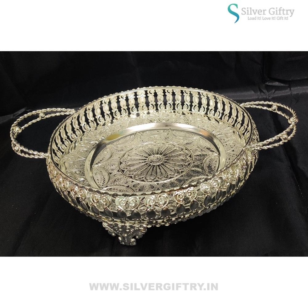 12" Imported German Silver Tray | Silver Giftry | SGT20K544
