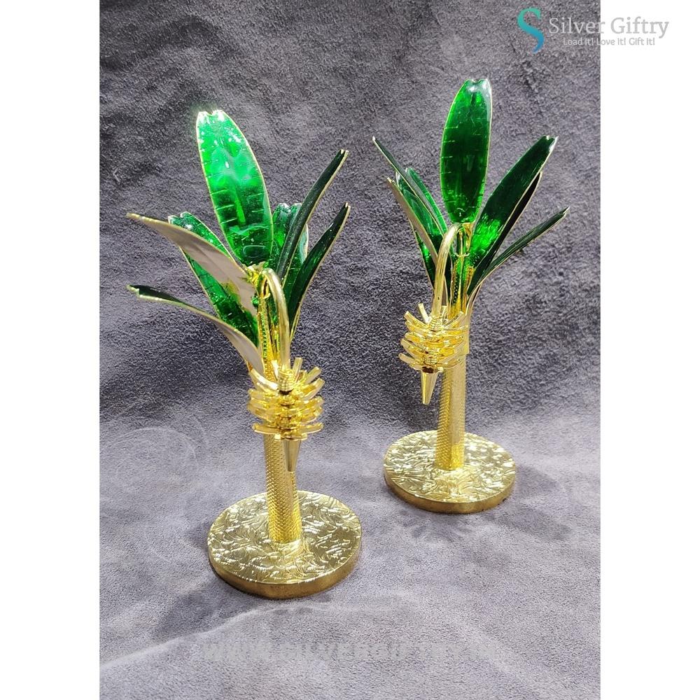 92.5 Silver Banana Tree 8" Pair | Silver Giftry | SGT20K545