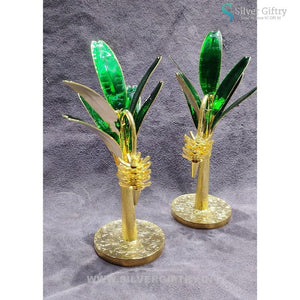 92.5 Silver Banana Tree 8" Pair | Silver Giftry | SGT20K545