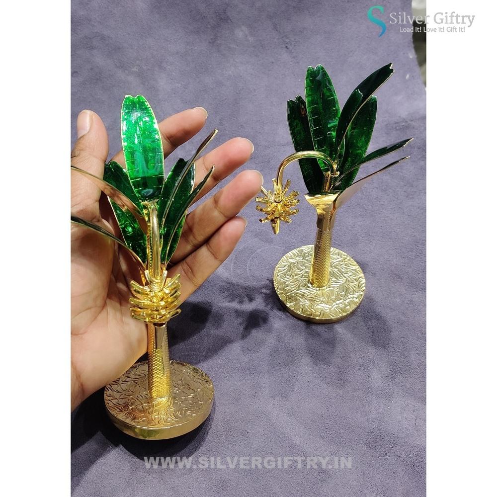 92.5 Silver Banana Tree 8" Pair | Silver Giftry | SGT20K545