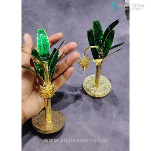 92.5 Silver Banana Tree 8" Pair | Silver Giftry | SGT20K545