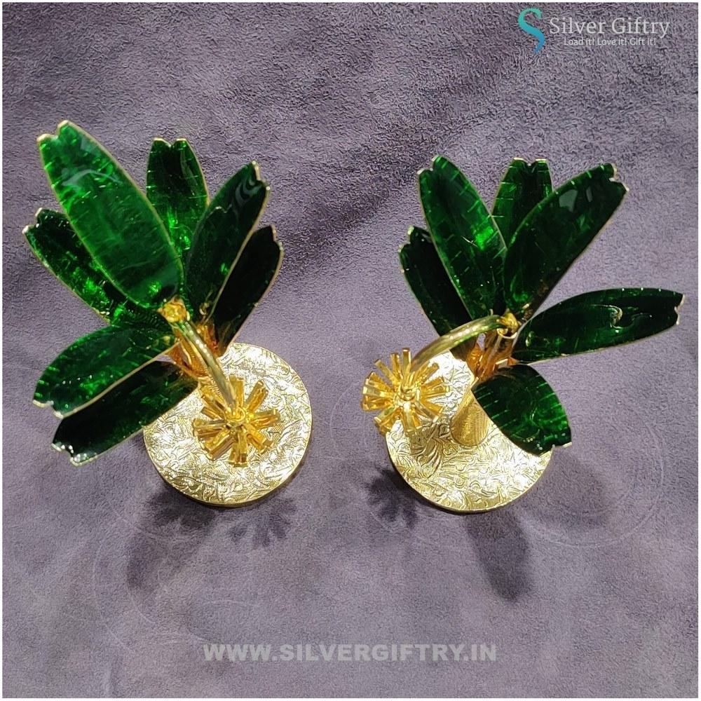 92.5 Silver Banana Tree 8" Pair | Silver Giftry | SGT20K545