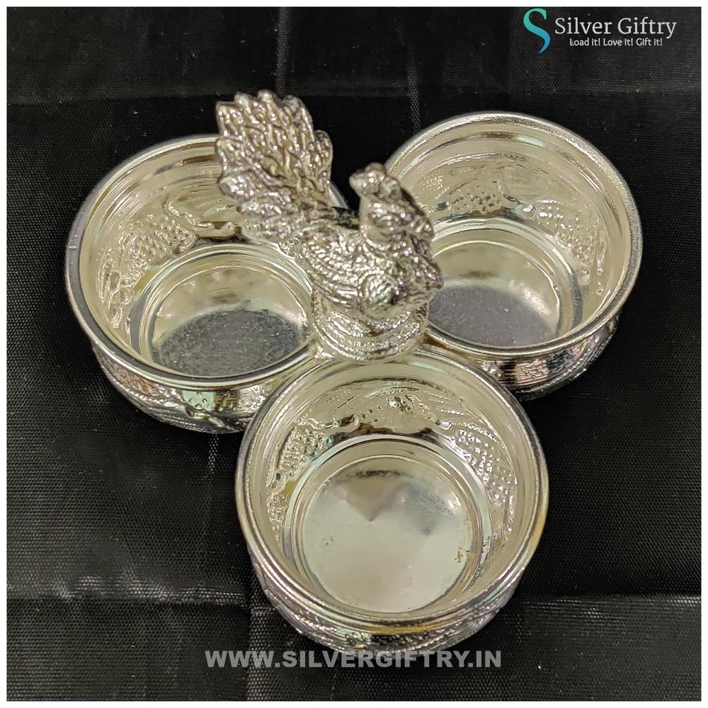 German Silver 3 Cup Panchwala Big | Silver Giftry | SGT20K548