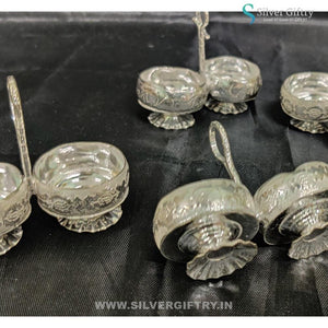 German Silver 2 Cup Panchwala Miniatures (Pack Of 10) | Silver Giftry | SGT20K549