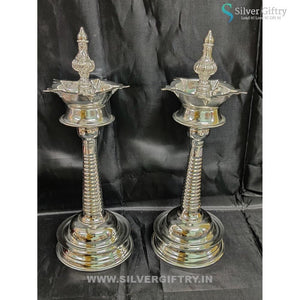 13" German Silver Deepam Pair | Silver Giftry | SGT20K554
