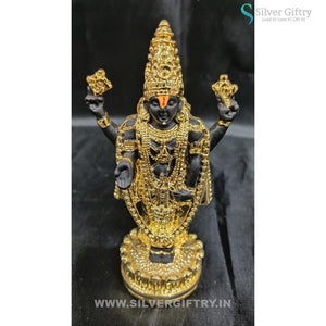 24Kr Gold Coated Balaji Idol 5"(Black Gold) | Silver Giftry | SGT20K556