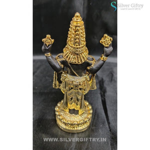 24Kr Gold Coated Balaji Idol 5"(Black Gold) | Silver Giftry | SGT20K556