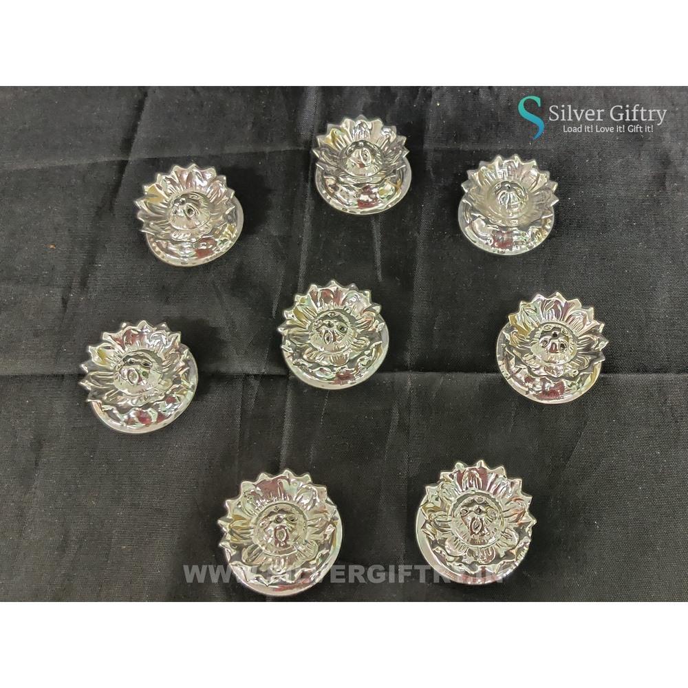 German Silver Aggarbathi Stand 1" (Set Of 8 Pcs) | Silver Giftry | SGT20K570