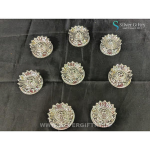 German Silver Aggarbathi Stand 1" (Set Of 8 Pcs) | Silver Giftry | SGT20K570