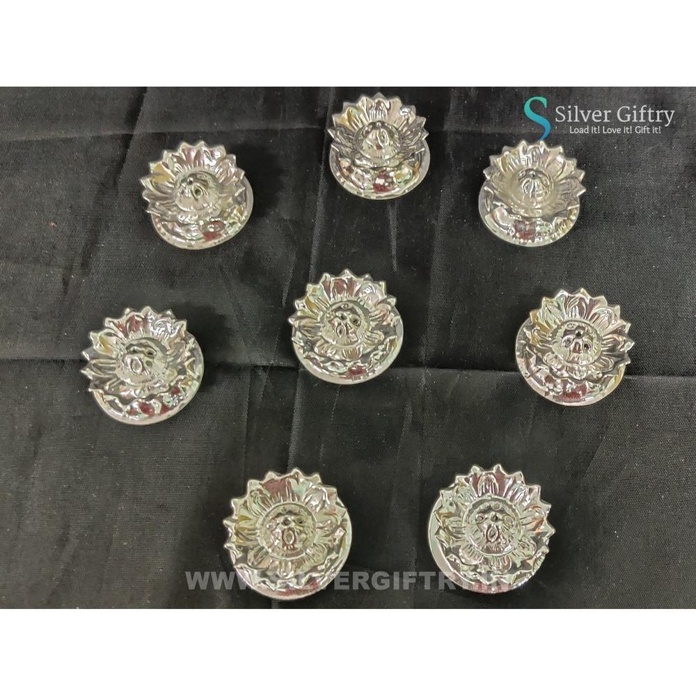 German Silver Aggarbathi Stand 1" (Set Of 8 Pcs) | Silver Giftry | SGT20K570