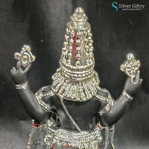 Pure Silver Coated Balaji Idol 5" (Black Gold) | Silver Giftry | SGT20K571